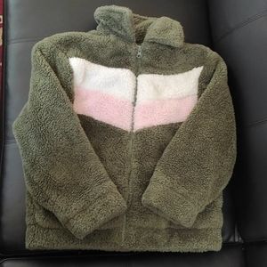 Wonder Nation Girls Plush Bomber Jack size 10-12 G